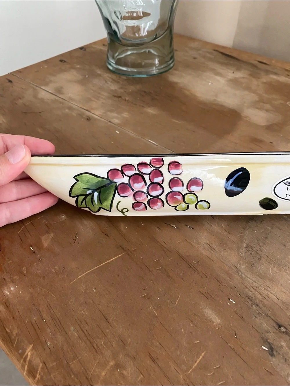 Buon Vino Ceramic Olive Boat Serving Dish Charcuterie